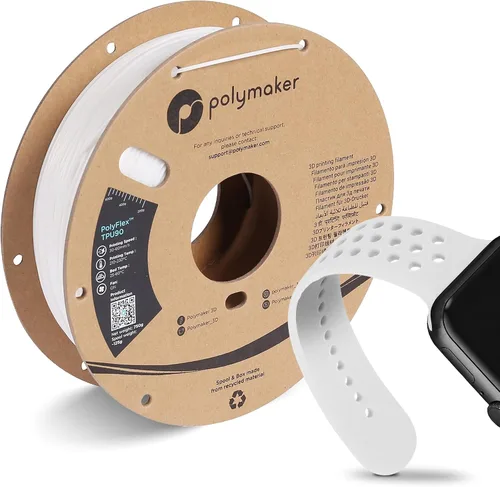 Miniatura 7 de Filamento de TPU de Flujo Alto Polymaker 1.75mm Negro, Filamento Flexible Shore 95A 1.75mm 1kg - Filamento TPU para Impresión 3D PolyFlex TPU95-HF