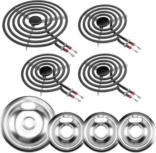 W10196405 W10196406 W10196406 - Juego de quemador de estufa eléctrica MP22YA de Cenipar-Compatible con Whirl-pool Ken-more Ama-na Range Horno/estufa
