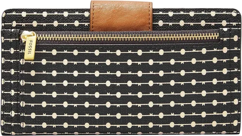 Miniatura 4 de Fossil - Cartera de piel Logan con lengüeta de bloqueo de interferencia de radiofrecuencia para mujer