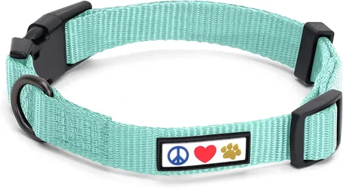 Miniatura 28 de Collar para mascotas Pawtitas, de 6 pies, suave, ajustable, color sólido, de nailon. El collar y arnés a juego para perros y cachorros, se venden