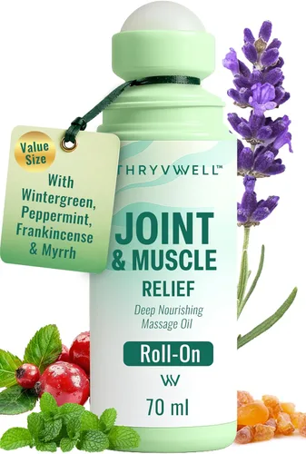 Aceite Nutritivo Profundo para Articulaciones y Músculos en Roll-On – No Graso, 100% Natural con Aceites Esenciales: Gaulteria, Menta, Incienso,