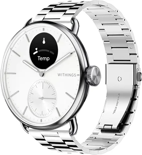 Miniatura 12 de Compatible con Withings Smartwatch Bands, Lamshaw 0.709 in, 0.787 in, acero inoxidable, correa de repuesto de metal para hombres y mujeres