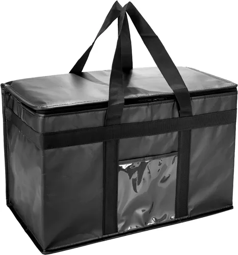 Miniatura 20 de Yalin XXXL - Bolsa térmica grande con aislamiento, enfriador de espuma de poliestireno para mantener los alimentos calientes o fríos, bolsa Negro