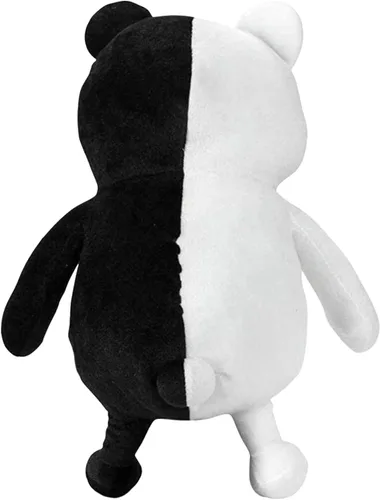 Miniatura 2 de Muñeca Monokuma de anime de oso de peluche, color blanco y negro, para disfraz de cosplay, 9.84 pulgadas, negro