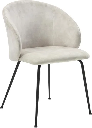 Miniatura 4 de Lexicon Juego de 2 sillas de comedor, modernas sillas de cocina y comedor, asiento acolchado tapizado de terciopelo, respaldo redondo, sin brazos