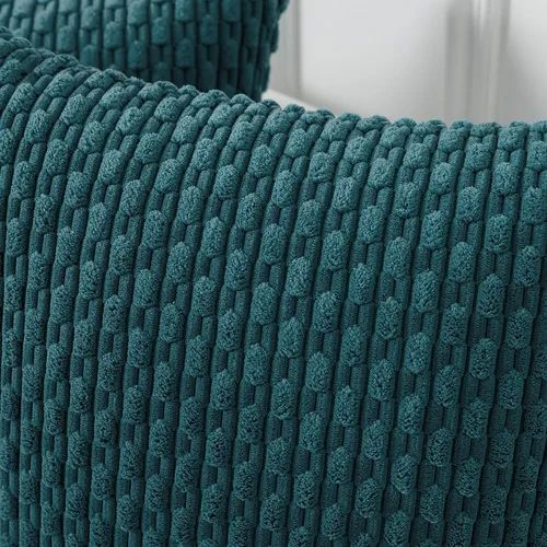 Miniatura 325 de K Kevin Textile - Juego de 2 fundas de almohada decorativas de corduroy suave azul con rayas estilo bohemio, fundas de almohada para sofá, cama