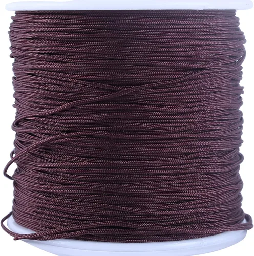 Miniatura 141 de KONMAY 1 rollo de cuerda de nailon para hacer pulseras de 150 yardas, trenzado de nailon Shamballa Macramé/cordón de cuentas de 0.4mm, cordón