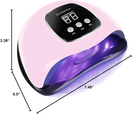 Miniatura 7 de BIGBEAR - Luz UV para uñas, lámpara de uñas UV LED de 48 W para esmalte de gel, secador de uñas rápido con sensor automático, 3 ajustes