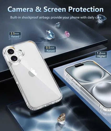 Miniatura 945 de FNTCASE Funda para iPhone 13 Pro-Max: Fundas magnéticas transparentes compatibles con Magsafe Slim anti amarillamiento protección contra caídas