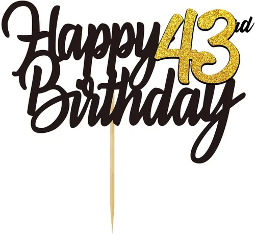 Miniatura 91 de Decoración para tarta de cumpleaños número 24 con purpurina para 24 años, decoraciones de cumpleaños de 24 años, decoraciones doradas para tartas