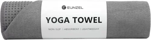 Eunzel Toalla de yoga, toalla para esterilla de yoga caliente con puntos de agarre, absorbente de sudor, antideslizante, para yoga caliente, pilates