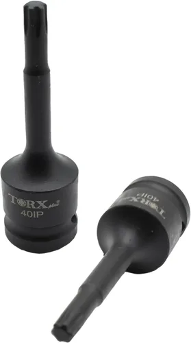 Miniatura 3 de TEMO IP40 3 pulgadas de largo negro impacto Torx Plus 6 punto Socket Bit 1/2 pulgada Square Drive Auto reparación herramienta