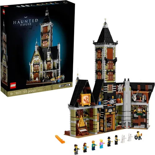 Miniatura 8 de LEGO Icons - Juego de construcción de casa embrujada 10273, kit de casa embrujada, manualidades creativas para adultos y familia, kit