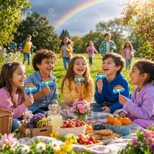 Miniatura 5 de 12 unidades de caramelos con forma de arco iris, ideales para rellenos de bolsas de golosinas, envueltos individualmente (paquete de 12)
