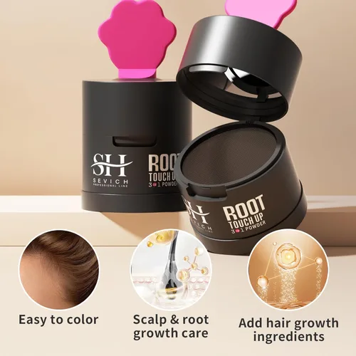 Miniatura 3 de Polvo para Línea de Cabello Sevich 2.0, Oculta Instantáneamente la Pérdida de Cabello, Polvo para Toque de Raíces, Sombra de Cabello para Mujeres