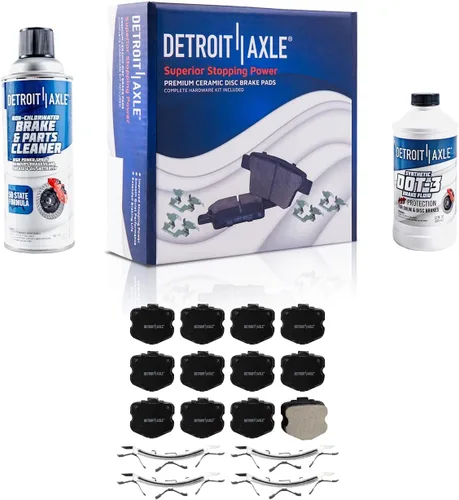 Miniatura 87 de Detroit Axle - Pinza de disco del lado del acompañante + pastillas de freno de cerámica de repuesto para Lexus HS250H Toyota RAV4 Prius V Scion xB