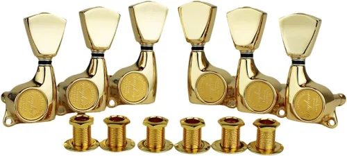 Miniatura 9 de Guyker Cabezales de máquina de guitarra (3L + 3R) – Juego de clavijas de afinación selladas 1:21 con perilla en forma de tulipán de repuesto