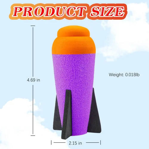 Miniatura 6 de Aevdor Mega recarga de misiles para Nerf N-Strike Elite Series, 12 paquetes, balas de espuma compatibles con cohetes para pistola Nerf Blaster