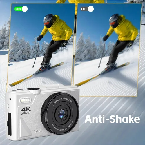 Miniatura 6 de Cámara digital con pantalla abatible LCD, cámara UHD 4K de 64 MP, cámara digital de apuntar y disparar con zoom de 18X, cámara de vlogging