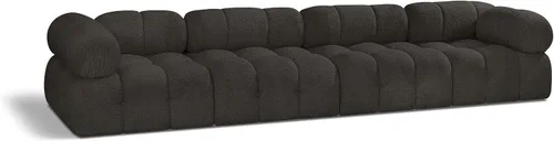 Miniatura 46 de Meridian Furniture 611Cream-S68A Colección Ames Moderno Sofá modular contemporáneo con tela de boucle color crema, modular para crear