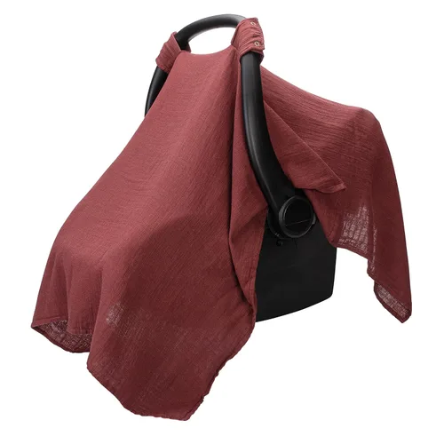 Miniatura 13 de Comfy Cubs Funda para Asiento de Coche de Bebé - Mezcla Suave y Transpirable de Rayón de Bambú y Algodón Muselina - Toldo Ligero para Protección
