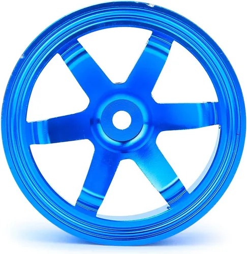 Miniatura 2 de Buje de rueda de metal, 4 unidades, aleación de aluminio, compatible con auto universal 1/10 Flat Running Drift RC (azul)