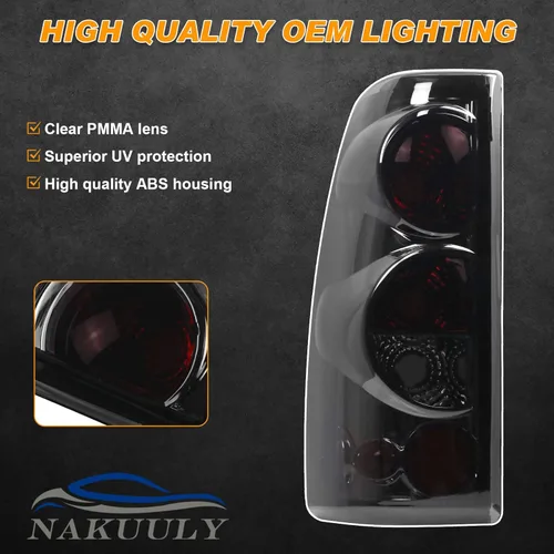Miniatura 7 de Luz trasera compatible con Chevy Silverado 1999-2006 1500 2500 3500 2007 Classic, 1999-2002 GMC Sierra 1500 2500 3500 luces traseras laterales