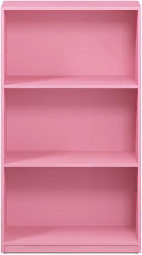 Miniatura 6 de Furinno BASIC - Estantería moderna de 3 niveles, estantería con estantes abiertos, 9.3 x 21.8 x 39.5 pulgadas, para sala de estar, dormitorio, Rosa