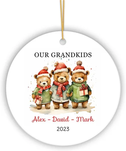 Miniatura 16 de Adorno personalizado de primera Navidad para nieta 2023, adorno de unicornio, personalizado para bebé, regalos de nieta, recuerdo de bebé
