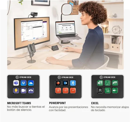 Miniatura 3 de Elgato Stream Deck Mini: controla Zoom, Teams, PowerPoint, MS Office y más, aumenta la productividad con integración perfecta para aplicaciones