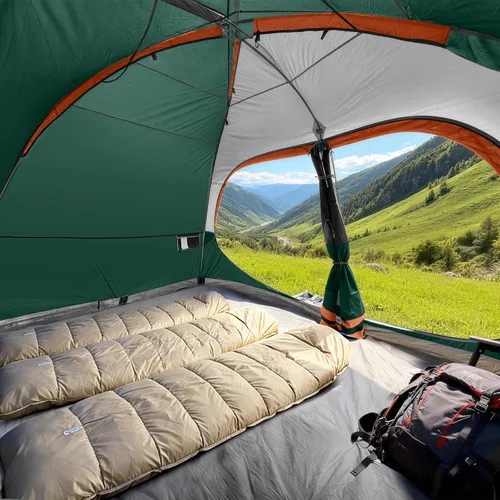 Miniatura 8 de CAMPROS CP Upgraded 6/8 Person Camping Tents, Waterproof Windproof Family Tent with Larger Mesh Windows & Door, Double Layer, Easy Set Up, Verde