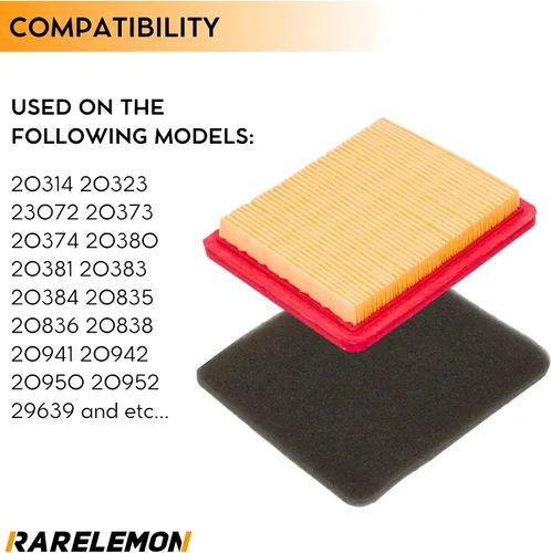 Miniatura 6 de Nuevo KIT de filtro de aire de reemplazo para motores Toro con marca 119-1909 Reemplazo 119-1909 20314 20323 23072 20373 20374 20380 20381 20383