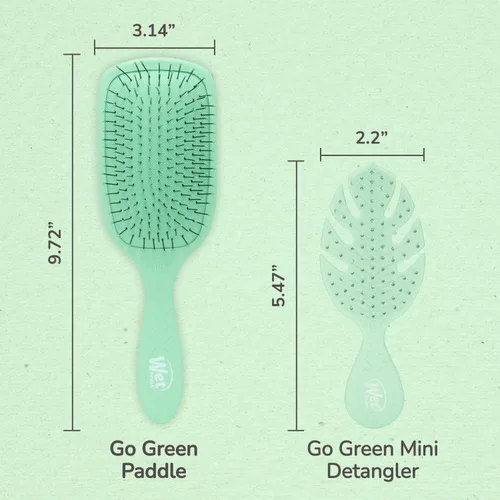 Miniatura 7 de Wet Brush Go Green - Cepillo desenredante tipo paleta, cerdas IntelliFlex ultrasuaves con diseño AquaVent para extender tratamientos uniformemente