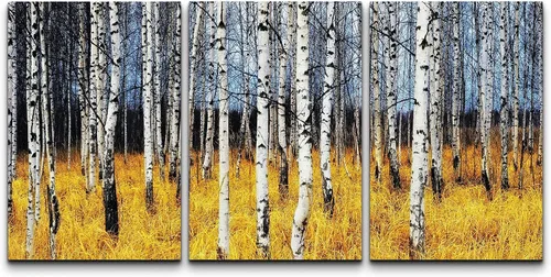 Miniatura 79 de wall26 Lienzo enmarcado para pared, juego de arte con trazos de pintura roja y naranja vibrante, paisaje, formas abstractas, ilustraciones, arte