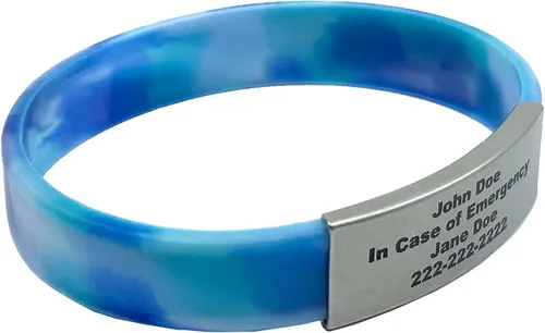 Miniatura 49 de Pulsera de identificación médica personalizada - Pulsera de seguridad para personas mayores grabada personalizada - Alerta de Alzheimer