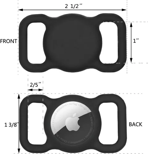 Miniatura 4 de Soporte para AirTag para collar de perro [2 unidades] Soporte impermeable de silicona elástica de alta resistencia para perros y gatos
