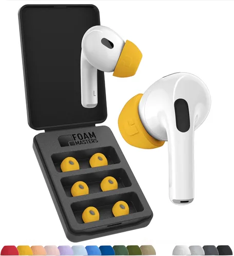 Miniatura 16 de Almohadillas de espuma viscoelástica prémium para AirPods Pro 1° y 2° generación, 3 pares, versión Black Magic 6.0, cómodas, seguras, mejor Gris