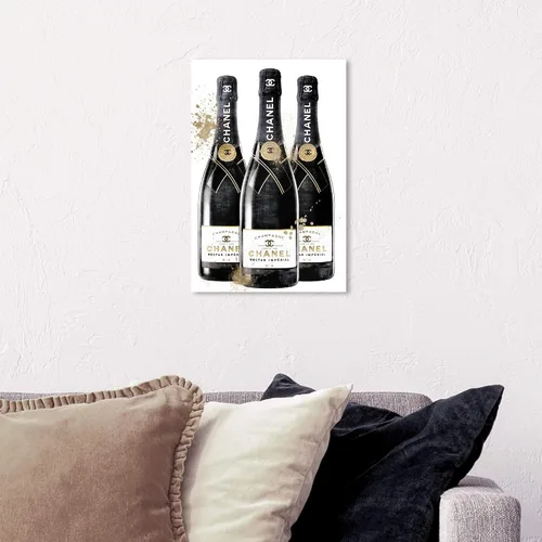 Miniatura 4 de The Oliver Gal Artist Co. Lienzo decorativo para pared, diseño de bebidas y espíritus de moda y glamour, diseño de champán, decoración del hogar