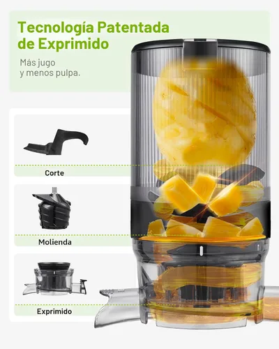 Miniatura 6 de TUUMIIST - Exprimidor de prensado en frío con canal de alimentación extra grande de 5.3 pulgadas para frutas y verduras enteras, fácil de limpiar