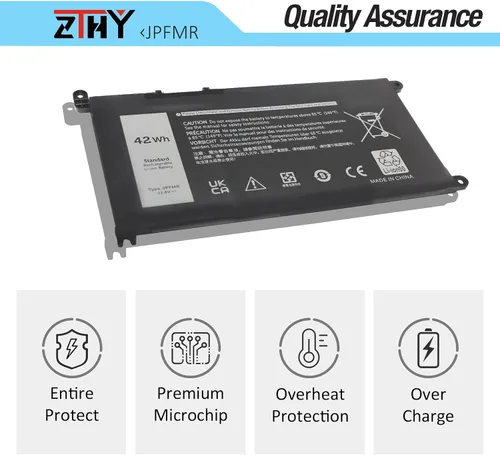 Miniatura 5 de ZTHY JPFMR - Batería de repuesto para laptop Dell Chromebook 3400 3100 2 en 1 5488 5493 5593 Series 0JPFMR 7MT0R 16DPH 65N6H 7T0D3 07GDY DN33X RDNP5