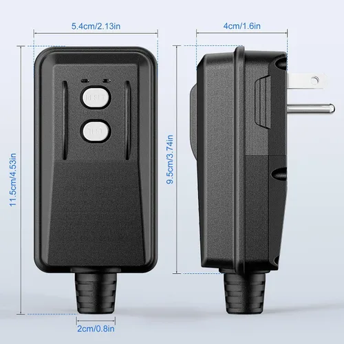 Miniatura 6 de Ensamblaje de enchufe de repuesto GFCI, reinicio automático de 15 amperios, 3 cables, 3 clavijas, impermeable, interruptor de circuito de falla a
