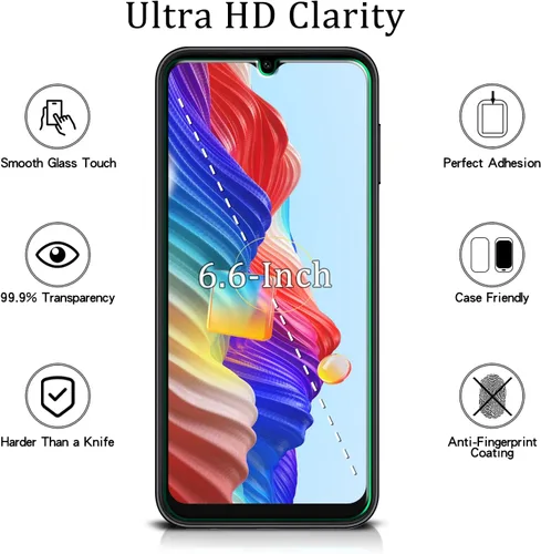 Miniatura 2 de MAYtobe Paquete de 2 protectores de pantalla de privacidad diseñados para Samsung Galaxy A14 5G, vidrio templado antiespía, fácil de instalar