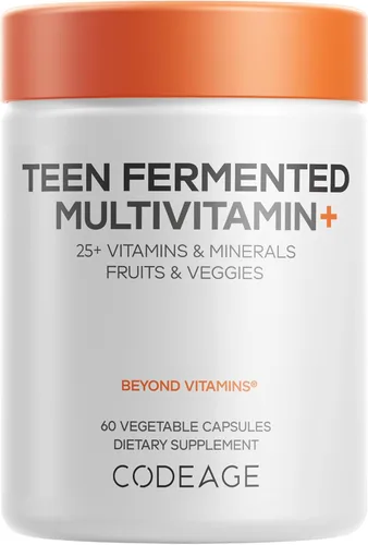 Suplemento Multivitamínico para Adolescentes Codeage – Vitaminas y Minerales Diarios para Chicos y Chicas Adolescentes – Fórmula Orgánica de