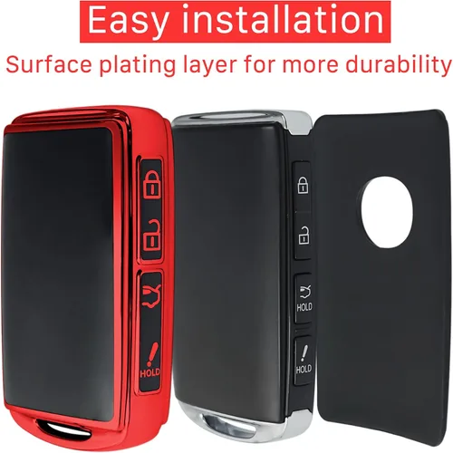 Miniatura 6 de Kirsnda Funda para llavero Mazda, funda con llavero, protección de TPU suave, 4 botones para llave 2019-2025 para 3, Hatchback, CX-50, CX-30, CX-70