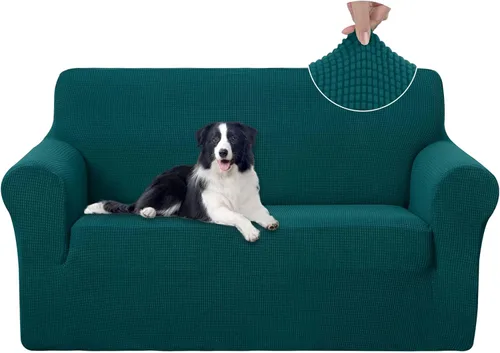 Miniatura 93 de U-NICE HOME Funda elástica para sofá, lavable, protector de muebles para sofá de 3 cojines, apta para mascotas (sofá, gris)