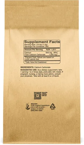 Miniatura 5 de PURE ORIGINAL INGREDIENTS Paquete de maltodextrina y carbonato de calcio, 5 libras cada uno, conservantes de alimentos, grado alimenticio