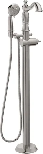 Miniatura 11 de Delta Grifo de bañera independiente con ducha de mano, relleno de bañera dorado cepillado, bronce champán T4797-CZFL-LHP