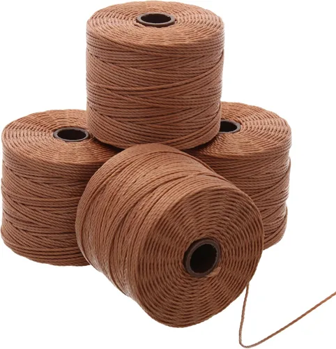 Miniatura 104 de The Beadsmith S-Lon Cordón para Cuentas – Cordón de Nylon Torcido de 0.5 mm para Ensartar, Paquete de 4, Mezcla de Neutrales Fríos, TEX210, 77