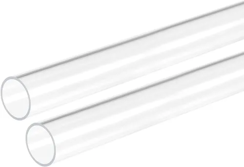 Miniatura 25 de DMiotech 2pcs 0.394 in x 0.551 in 12" tubo de acrílico transparente rígido tubo de plástico para acuario tubería de agua, sistema de refrigeración