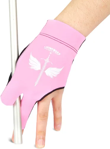Miniatura 2 de ANIMSWORD Guantes de billar transpirables y cómodos que se adaptan a la mano izquierda o derecha, 3 dedos para guantes deportivos de Snooker Cue.